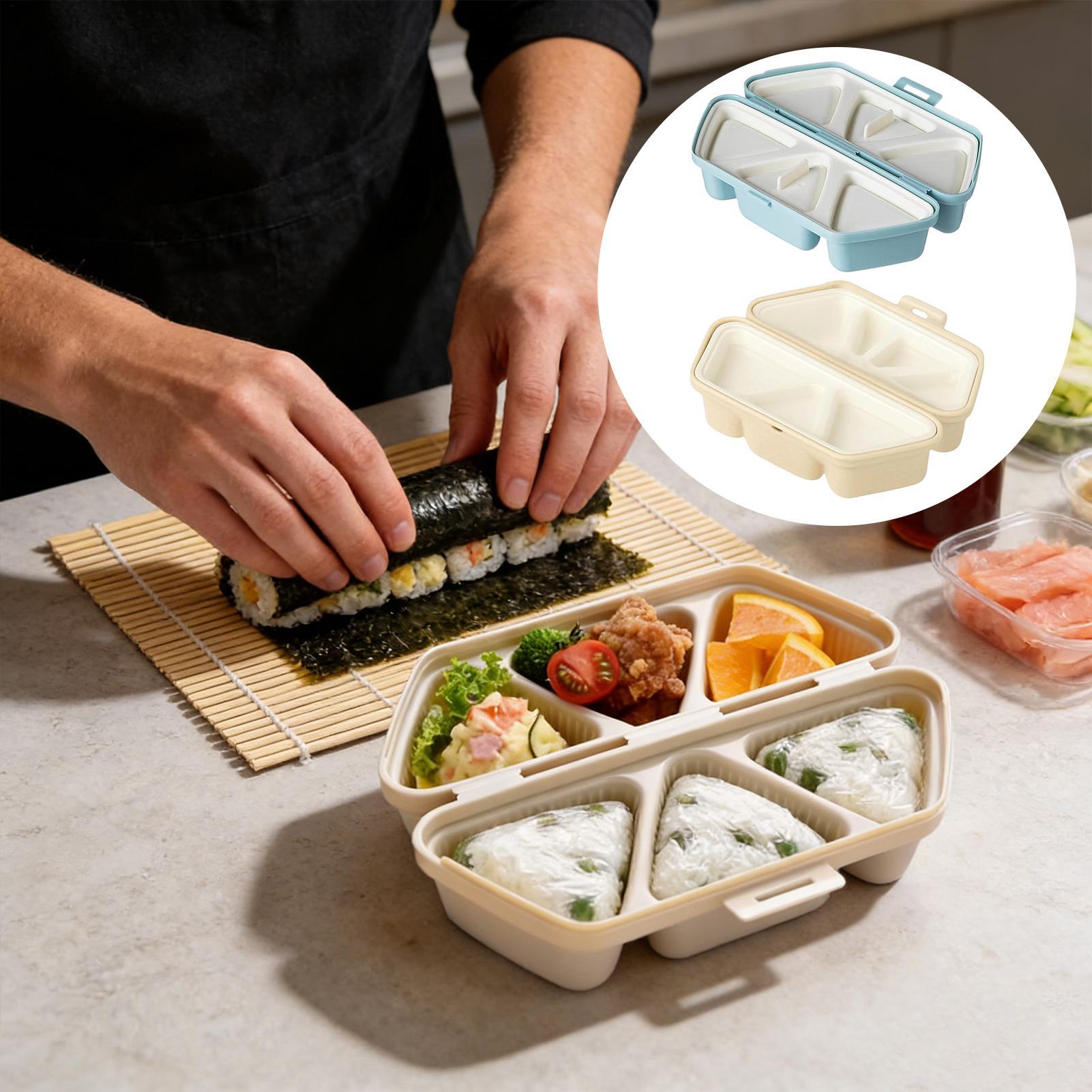 Meal Prep With Rice - Suşi Kalıbı Yapıcı 6 Bölmeli Üçgen
