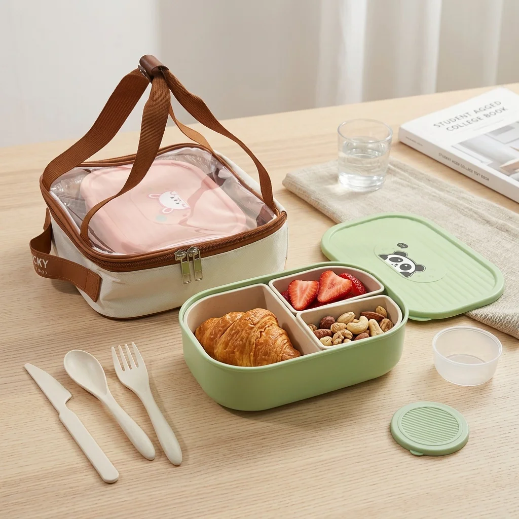Meal Prep Or Prep Meal - Çocuklar İçin Kapaklı Bento Öğle Yemeği