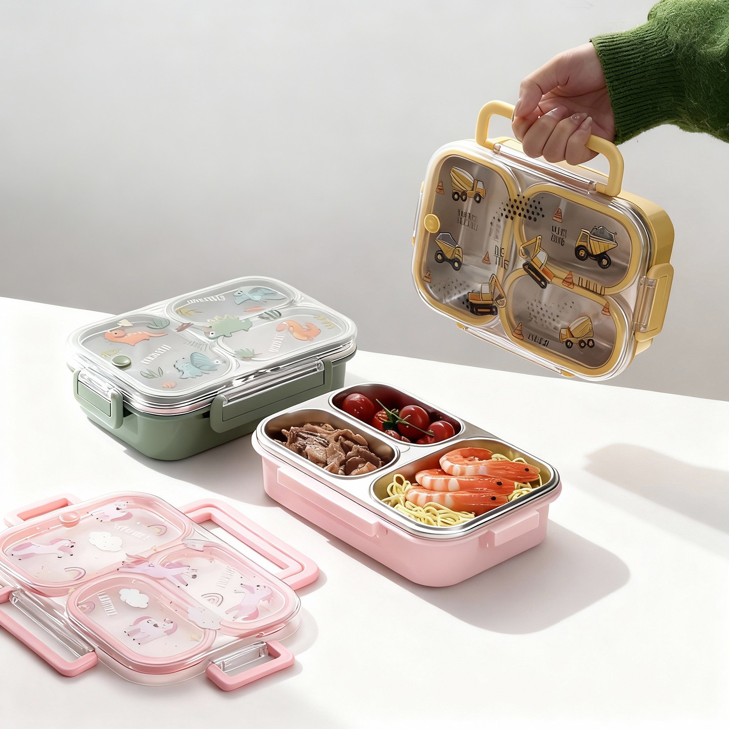 Meal Prep Bowl - Büyük Kapasiteli Çizgi Film Desenli Çocuk