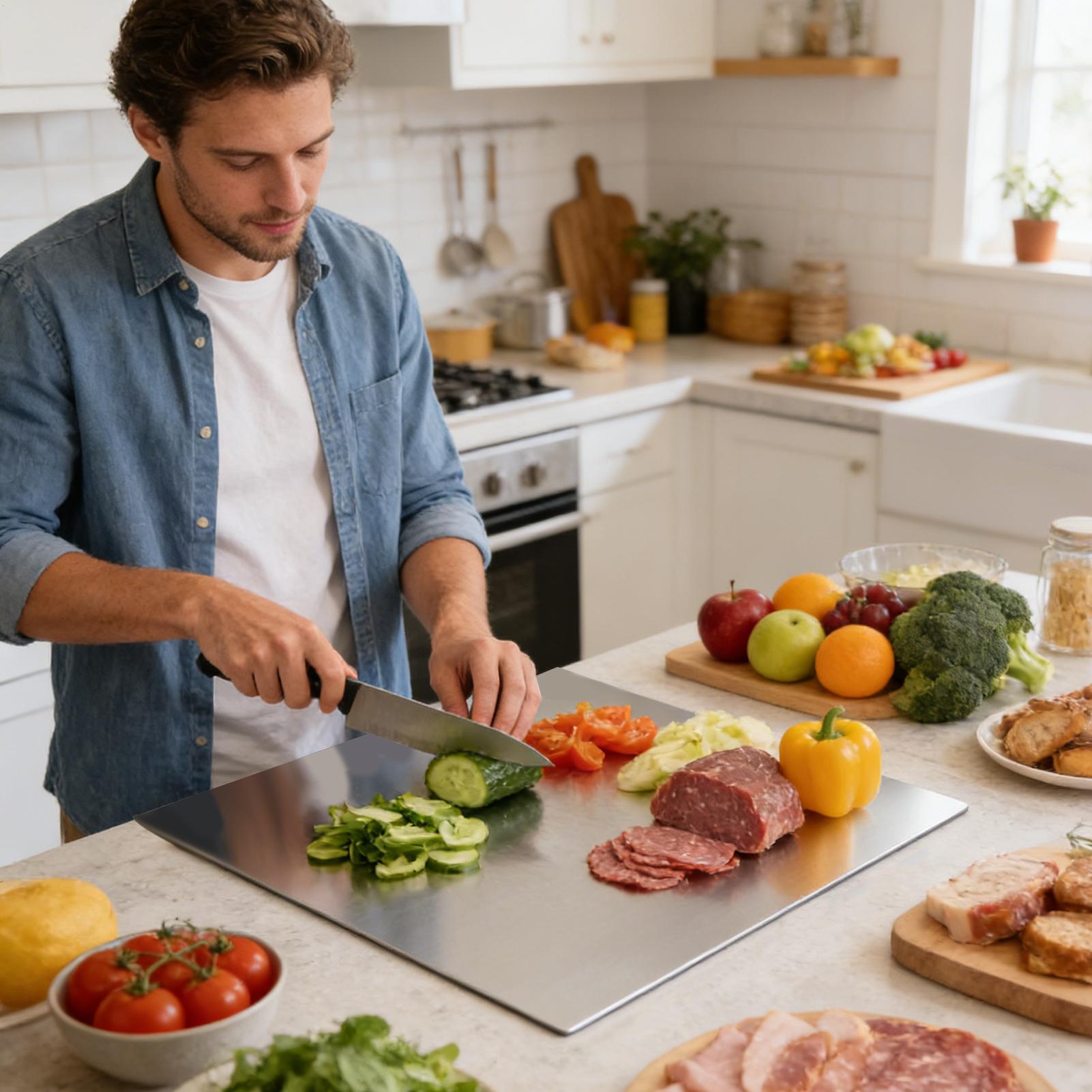 Paslanmaz Çelik Kesme Tahtası  - Meal Prep Kitchen incelemesi ve fiyatı