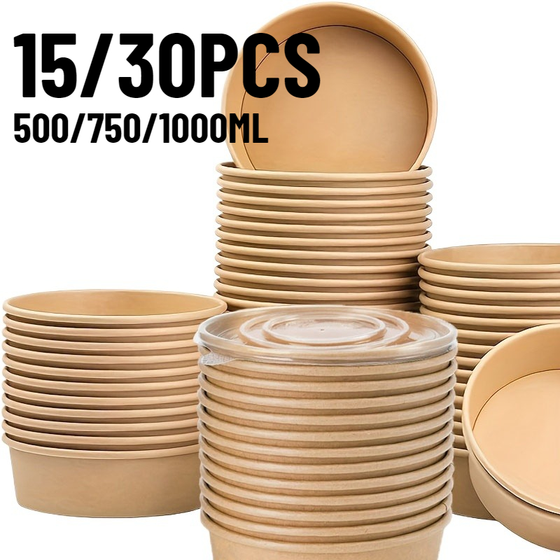 15/30 adet Kraft kağıt kaseler - Meal Prep Bowl incelemesi ve fiyatı