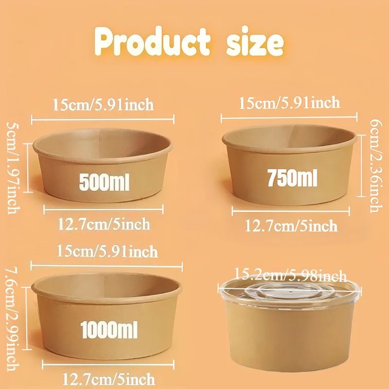 15/30 adet Kraft kağıt kaseler - Meal Prep Bowl incelemesi ve fiyatı